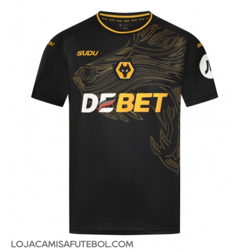 Camisa de Futebol Wolves Equipamento Secundário 2024-25 Manga Curta